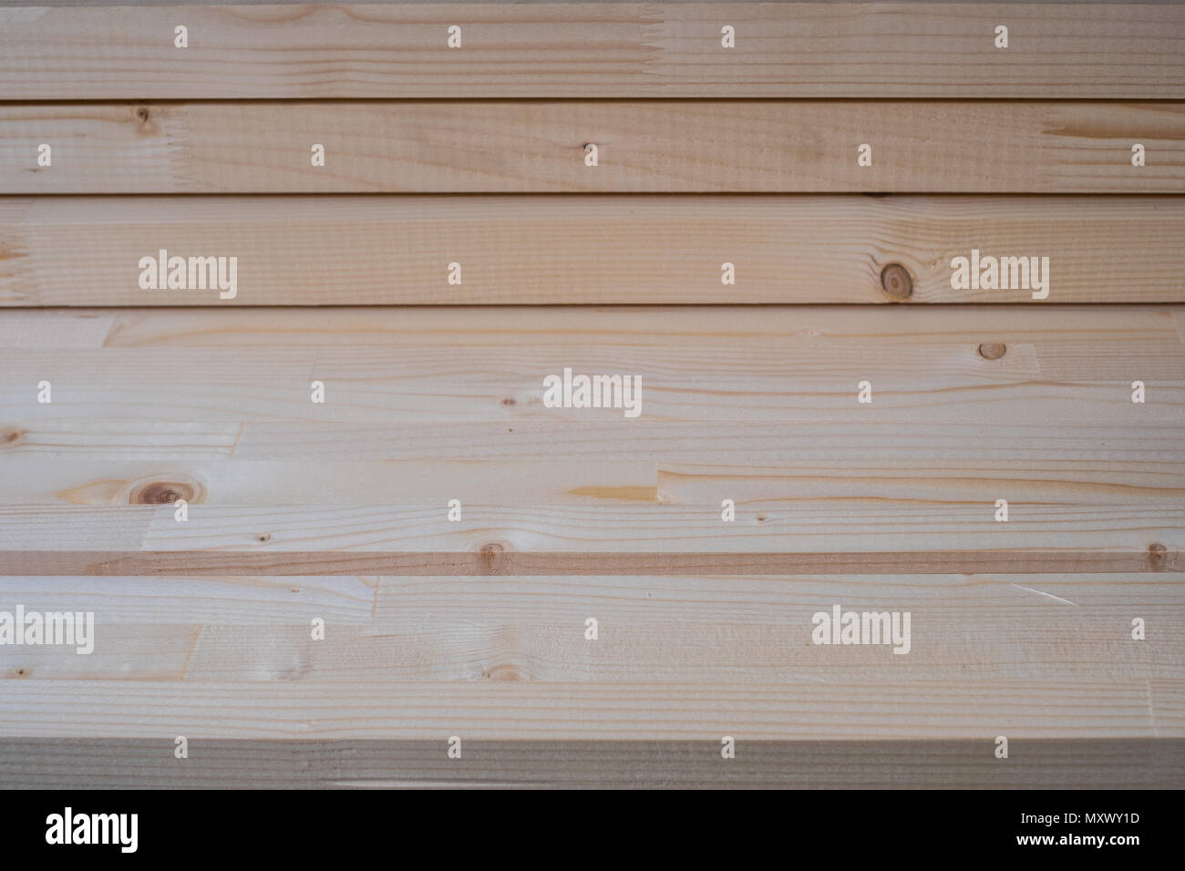 construction wood material - wooden boards and panel closeup Stock Photo