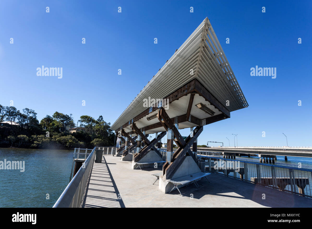 Redcliffe Bridge View of the Hays Inlet Fishing and Recreation Platform located at the ...