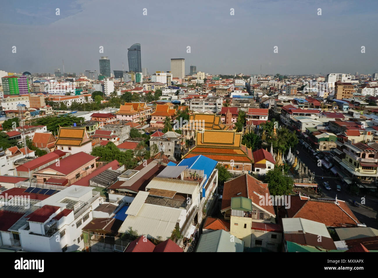 Saravoan Techo Pagoda, Phnom Penh, Cambodia Stock Photo