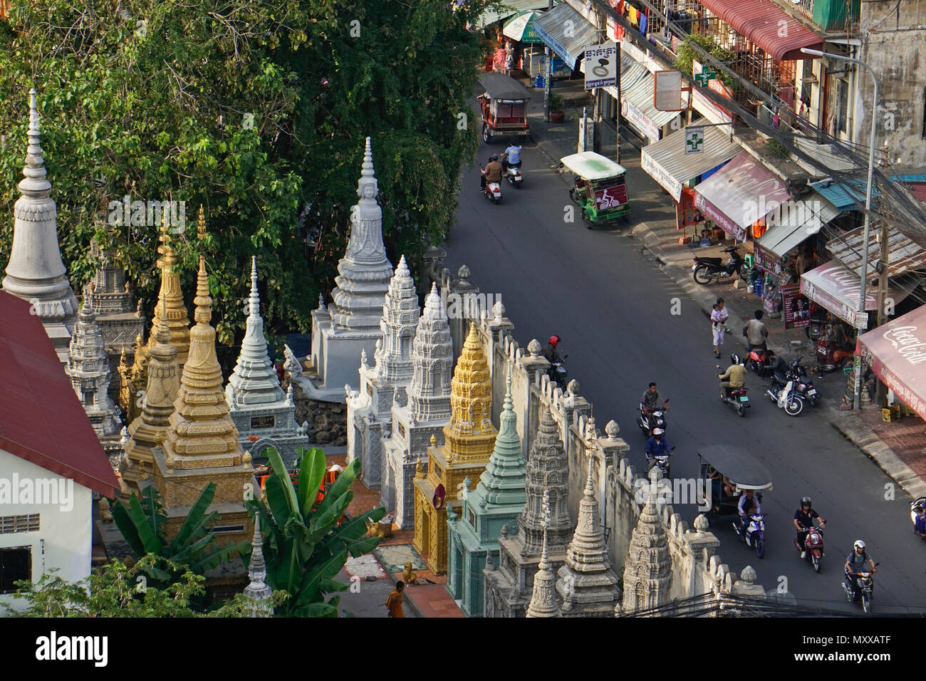 Saravoan Techo Pagoda, Phnom Penh, Cambodia Stock Photo