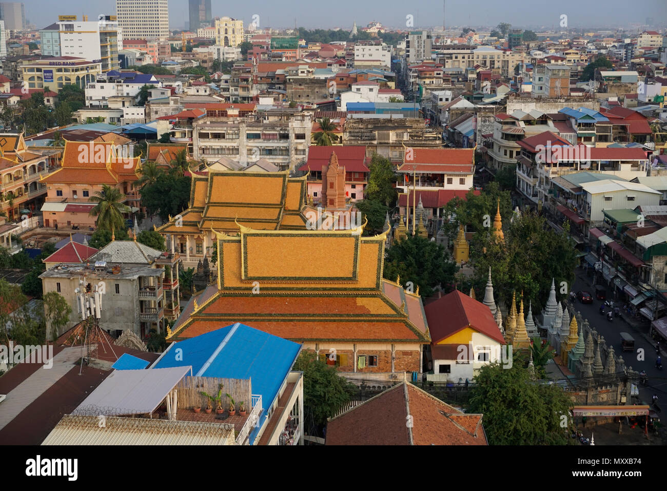 Saravoan Techo Pagoda, Phnom Penh, Cambodia Stock Photo