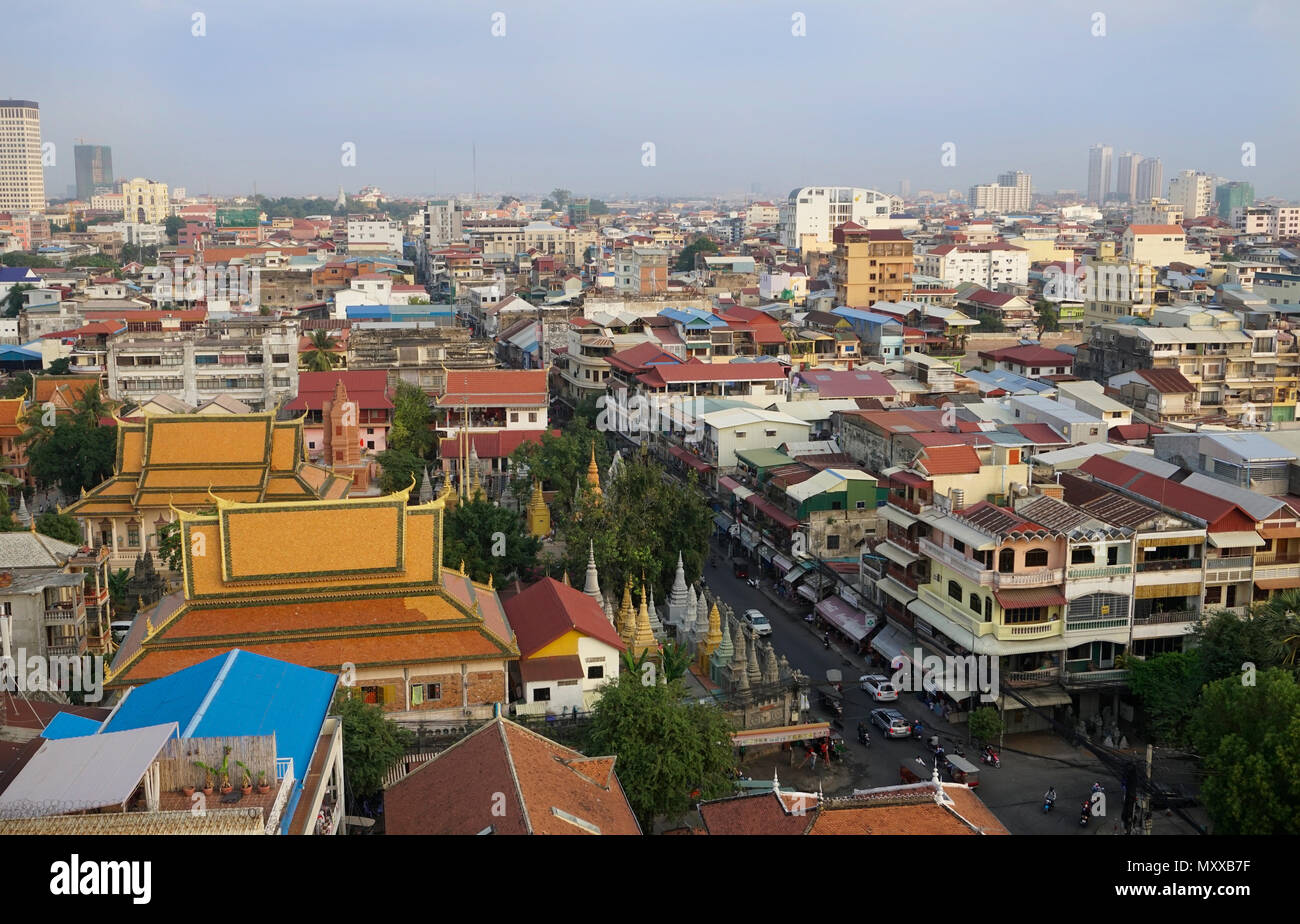 Saravoan Techo Pagoda, Phnom Penh, Cambodia Stock Photo