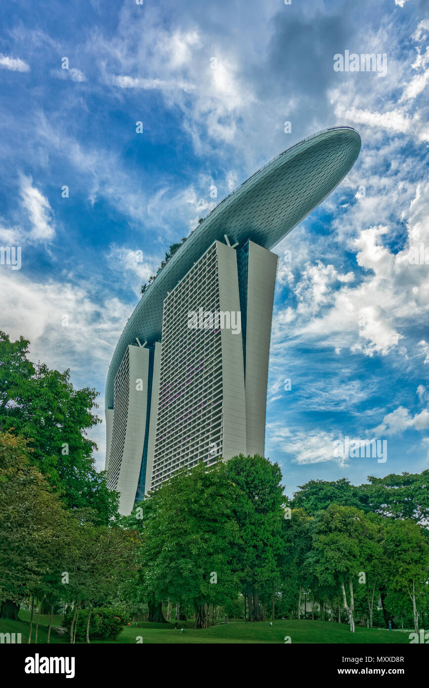 Singapore - May 25, 2018: Marina Bay Sands, tower 3 in front Stock Photo