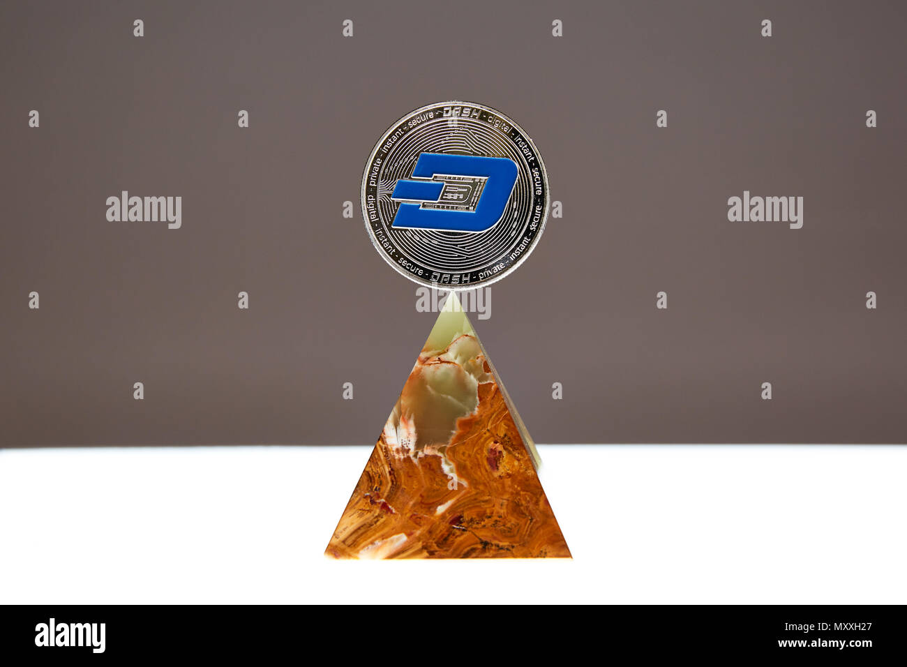 Bitcoin Coin sitting a top a translucent Onyx Stone. Stone symbolizes,  personal power, change, facing fears. All things people who trade crypro  face Stock Photo - Alamy
