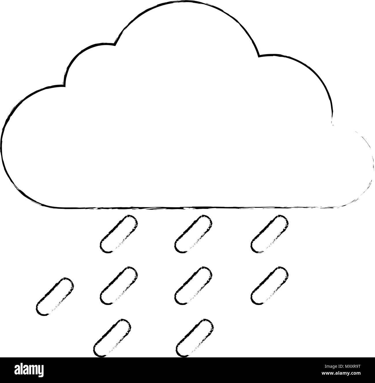 cloud rain weather isolated icon vector illustration design Stock ...