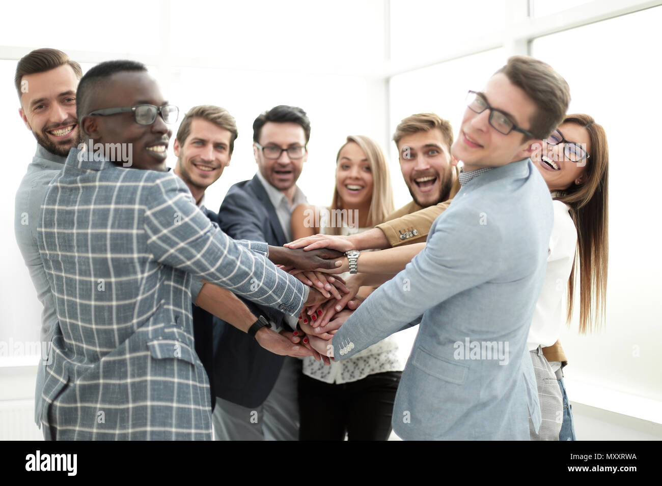 professional business team shows its unity Stock Photo - Alamy