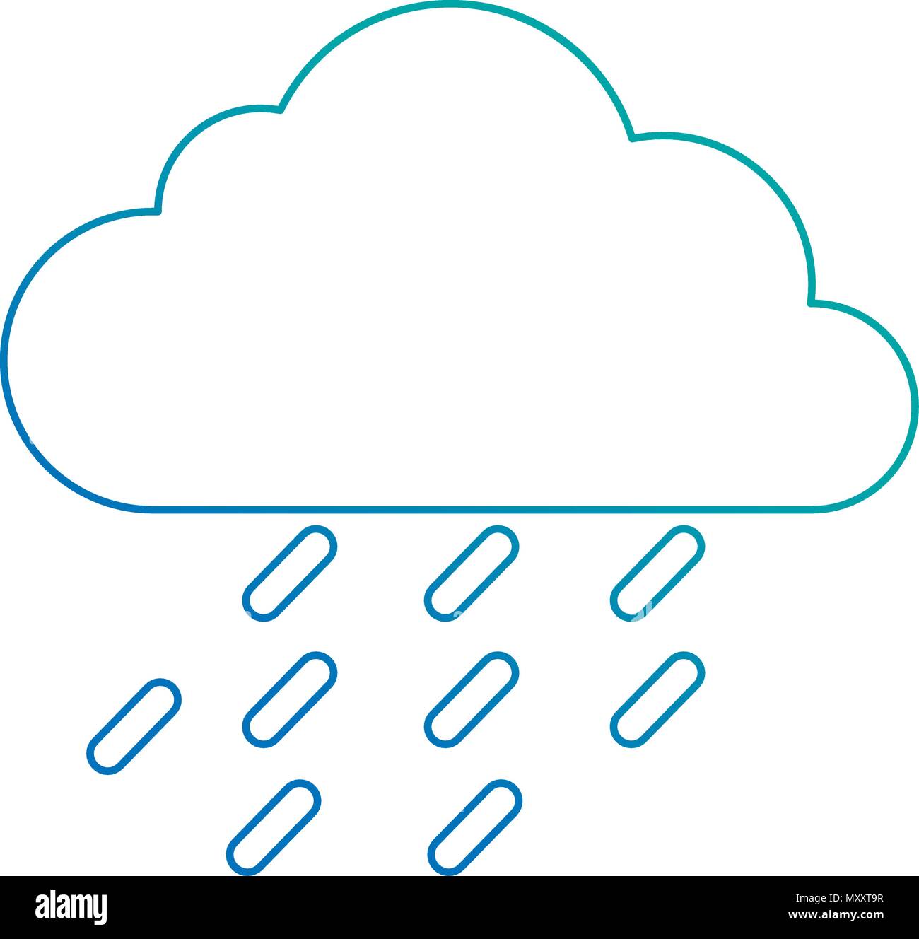 cloud rain weather isolated icon vector illustration design Stock ...