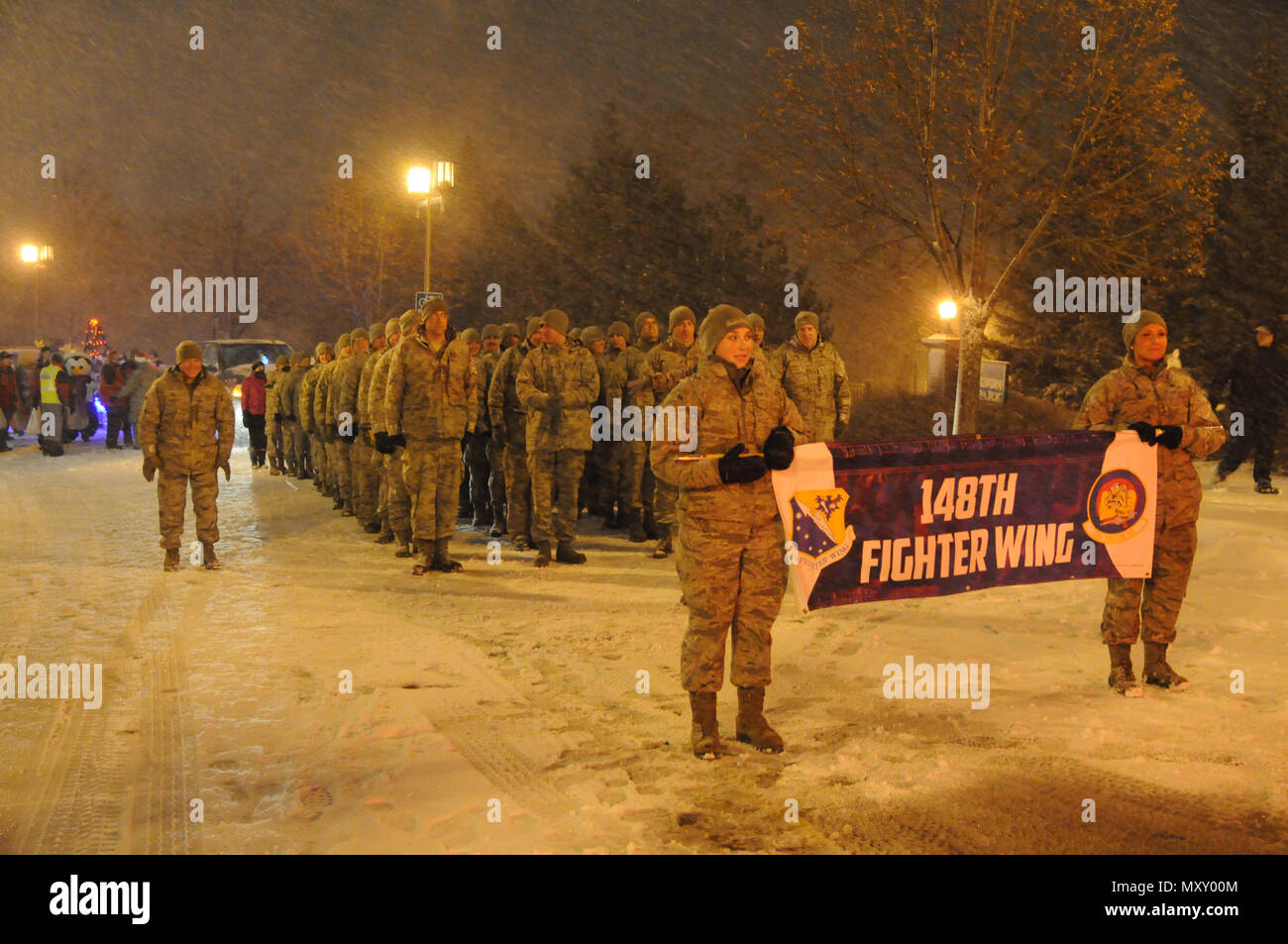 us air force airmen 148th fighter wing duluth minn prepare to march in the christmas city of the north parade nov 18 2016 the parade is held in - Christmas City Of The North Parade us air force airmen 148th fighter wing duluth minn prepare to march in the christmas city of the north parade nov 18 2016 the parade is held in - Christmas City Of The North Parade