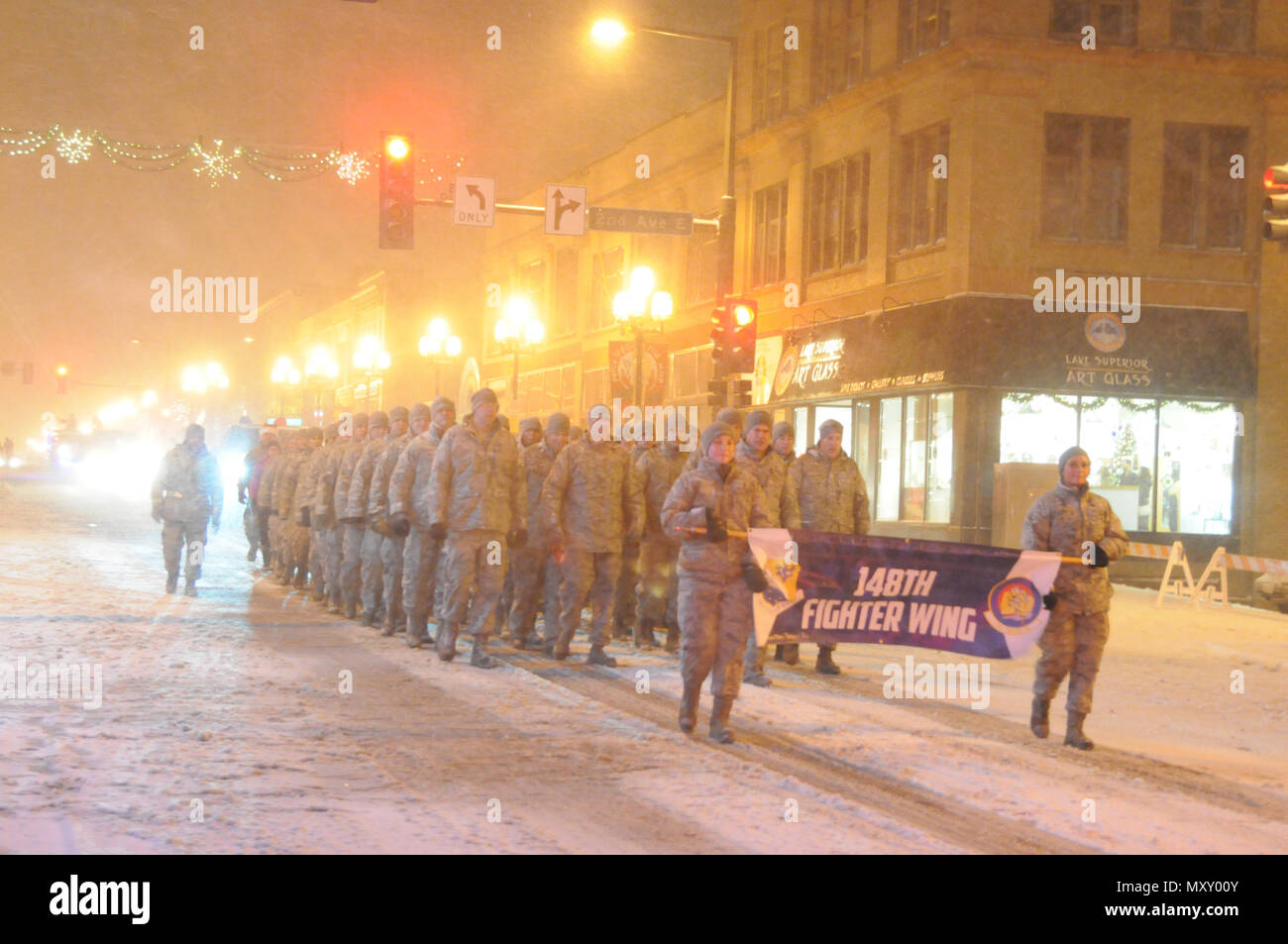 us air force airmen 148th fighter wing duluth minn participate in the christmas city of the north parade nov 18 2016 the parade is held in duluth - Christmas City Of The North Parade us air force airmen 148th fighter wing duluth minn participate in the christmas city of the north parade nov 18 2016 the parade is held in duluth - Christmas City Of The North Parade