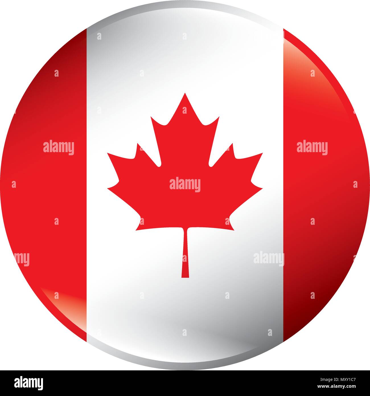 canadian flag emblem icon Stock Vector Image & Art - Alamy