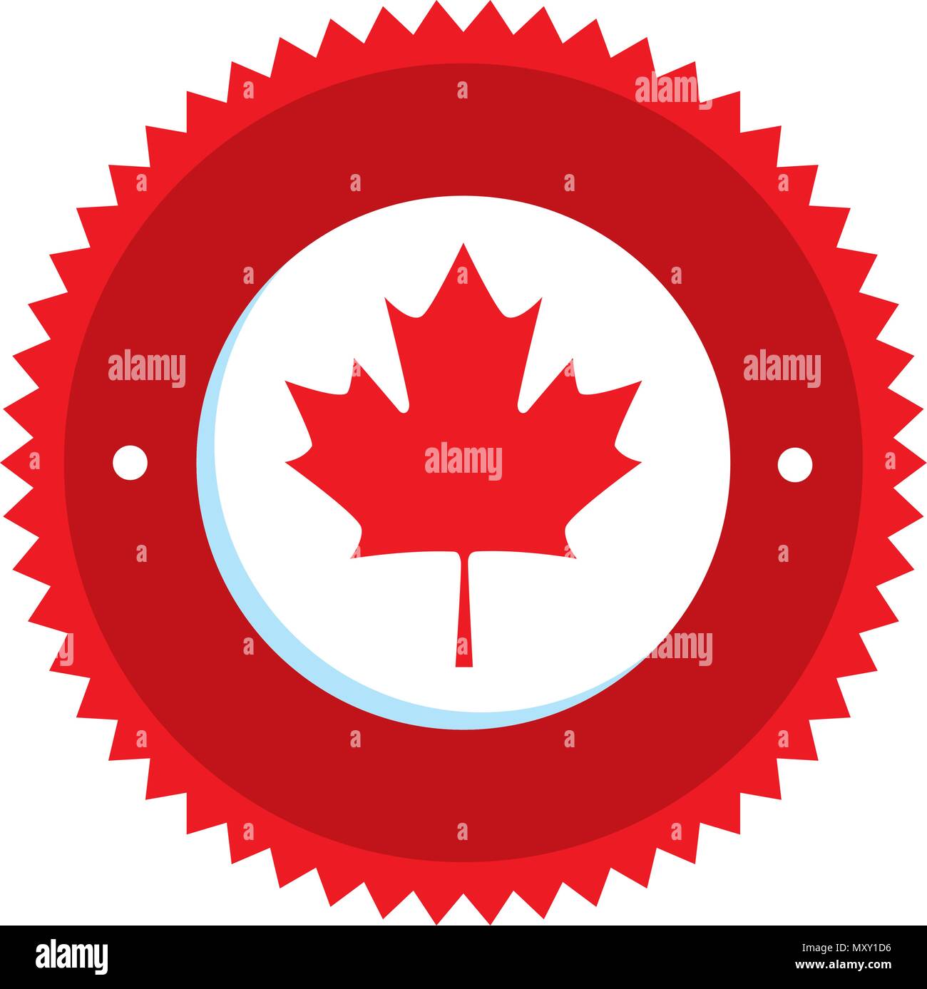 canadian flag emblem icon Stock Vector Image & Art - Alamy