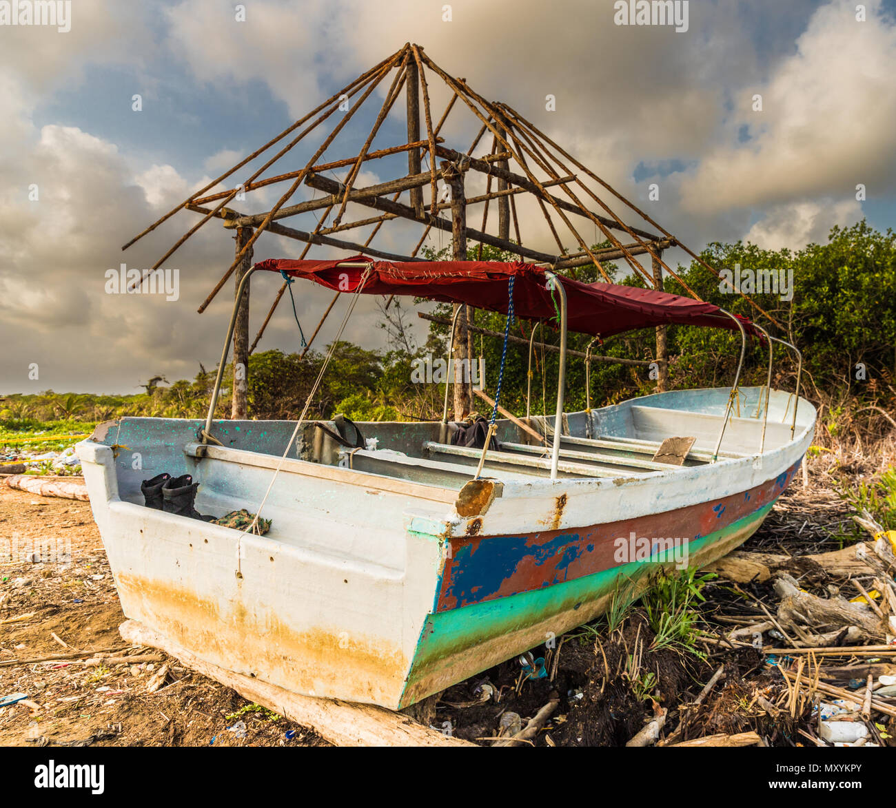 san Blas islands in Panama Stock Photo