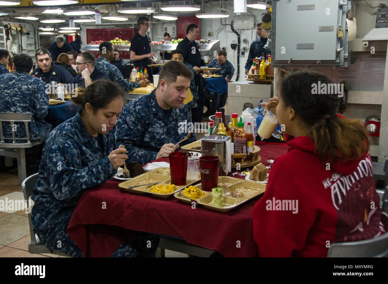 Mariners enjoying their meal