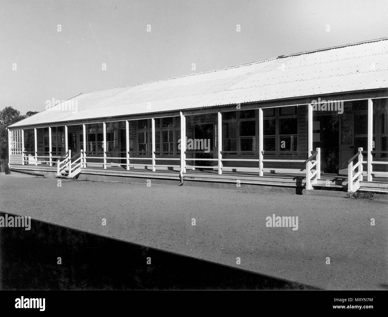 Mitchelton State School - Brisbane, August 1955. Groveley State School opened 9 October 1916, and became Mitchelton State School in 1923. In 1952 a separate Mitchelton State Infants School was established but this school amalgamated with Mitchelton State School from 1986. Stock Photo