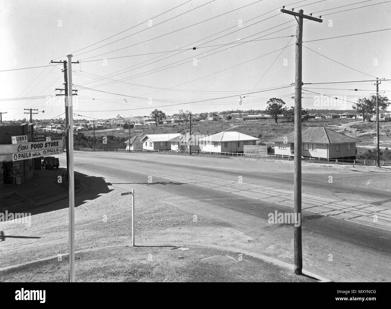 New Housing Commission houses, Holland Park, 1957. Five new Housing