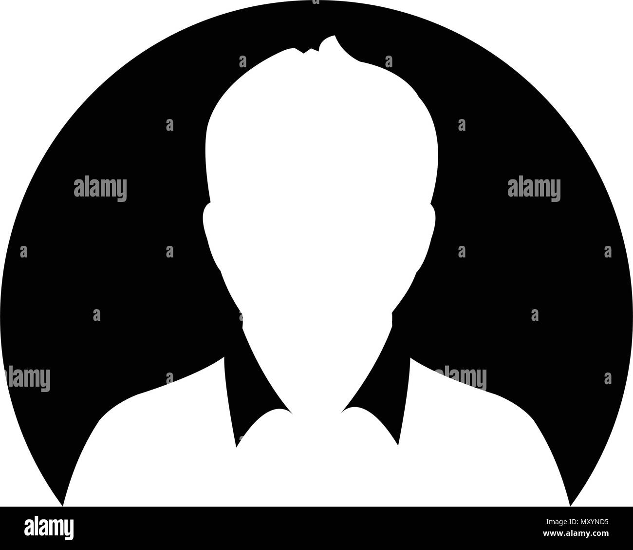 Profile icon vector male user person avatar symbol in flat color glyph ...