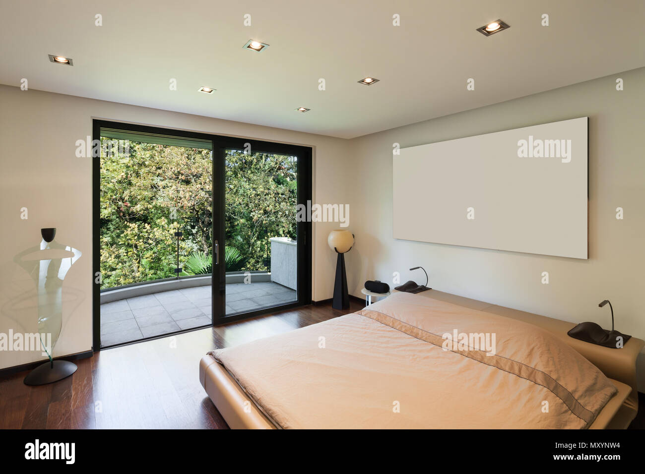 Interior Of Modern House Bedroom With Balcony Stock Photo Alamy Interior Of Modern House Bedroom With Balcony Stock Photo Alamy