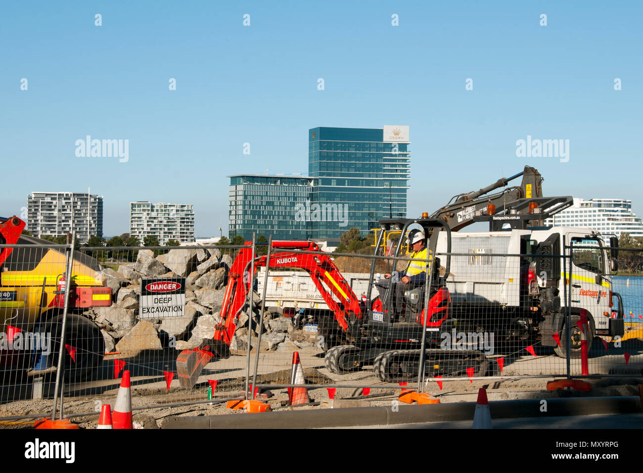 PERTH, AUSTRALIA May 21, 2018 Construction of Matagarup bridge on