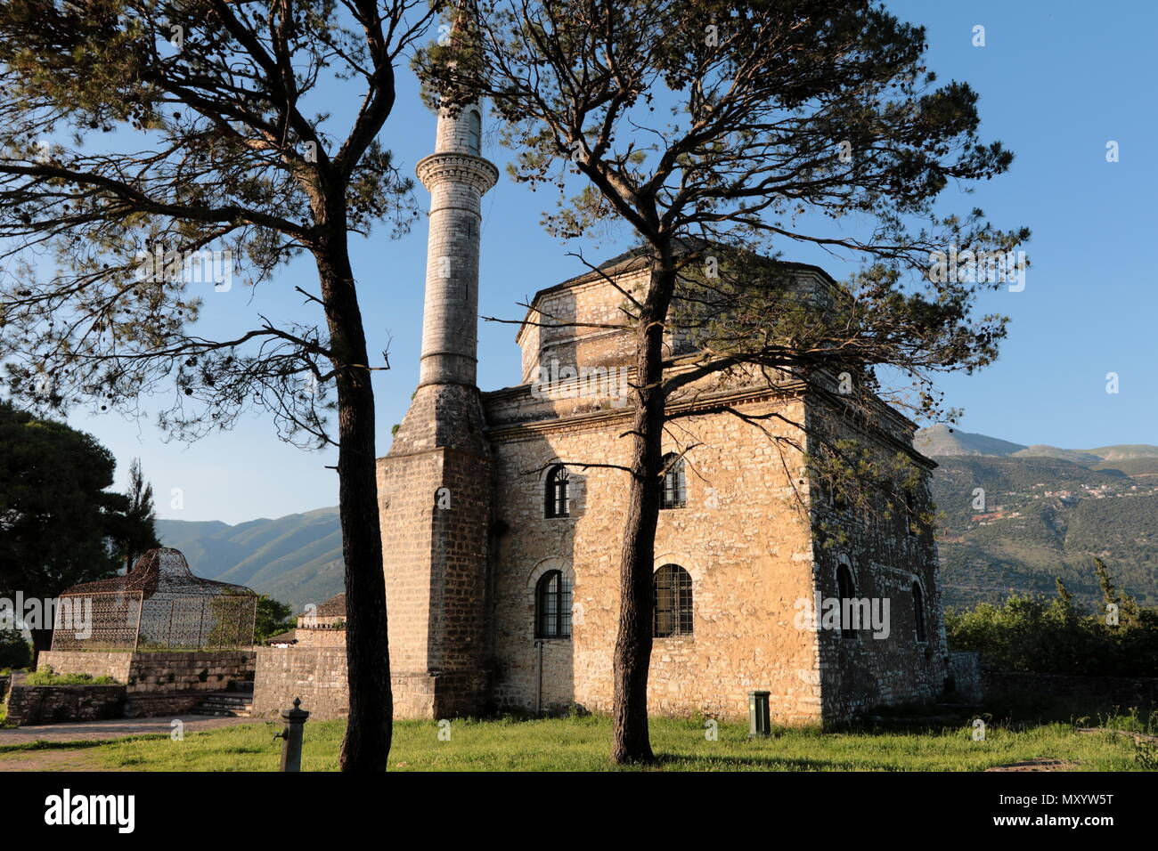The Fethiye Mosque with the Tomb of Ali Pasha in the Inner Citadel (Its Kale) of the city of Ioannina, Greece. Stock Photo