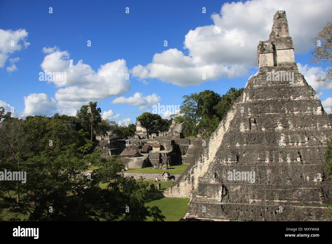 North Acropolis, Tikal, Mayan city Guatemala Stock Photo