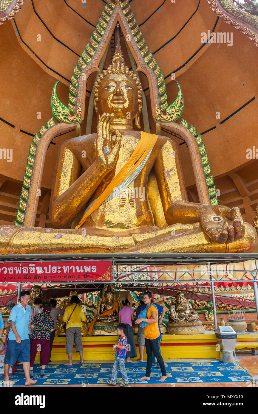 Wat Tham Seu or Big Buddha Temple. Ban Muang Chum Mu 3 Tambon Muang Chum, Amphoe Tha Muang, Kanchanaburi. Thailand Stock Photo