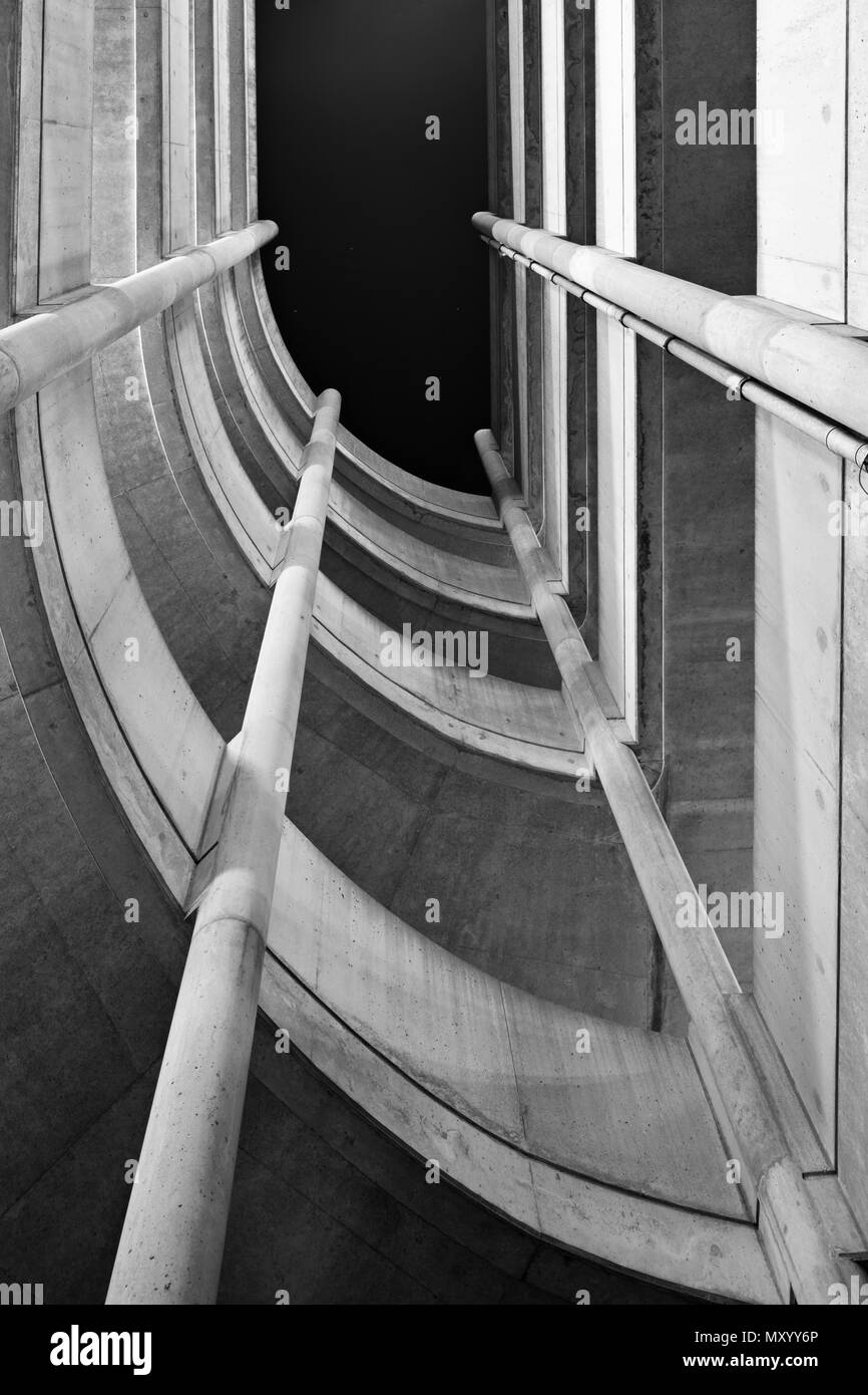 Concrete parking garage at the Willemswerf. Stock Photo