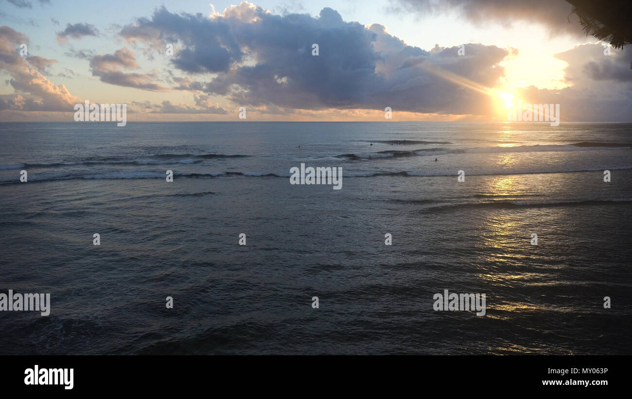Marine tropical sunset over the sea. Sunset over the sea in the ...
