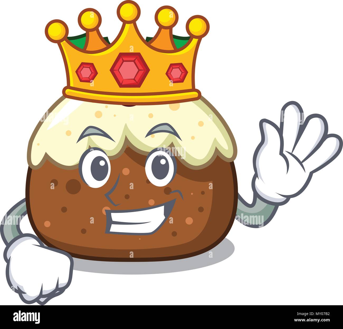 King fruit cake mascot cartoon Stock Vector Image & Art Alamy