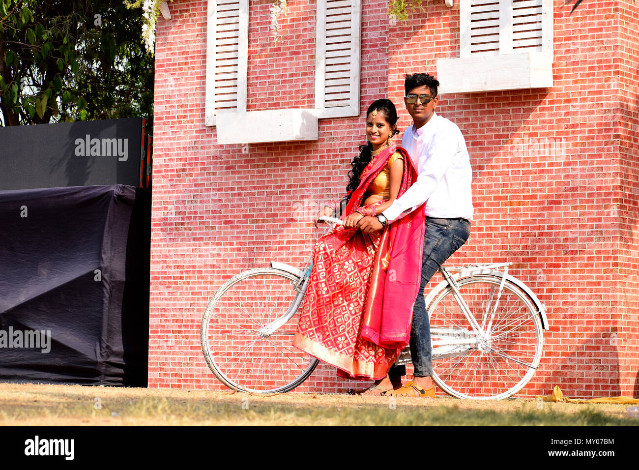 girl and boy cycle