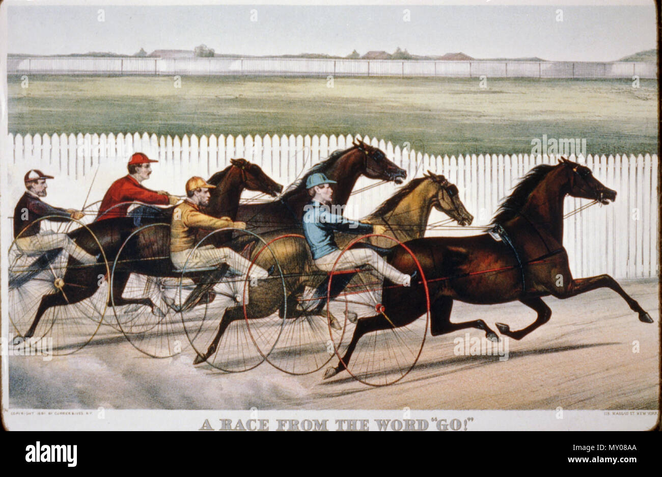 19th century equine illustration c. 1891 Stock Photo