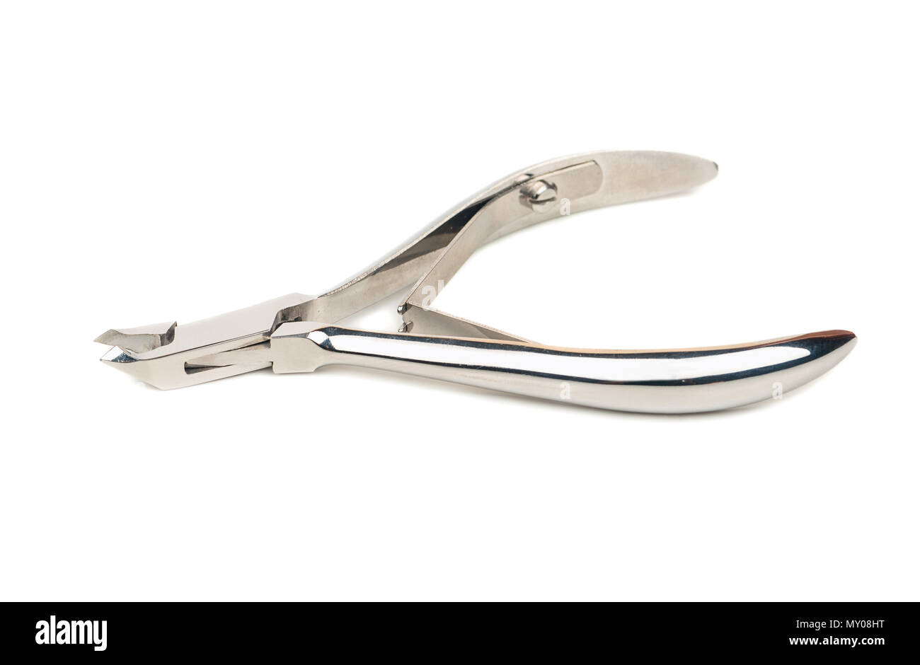 Manicure cuticle nippers isolated on white background Stock Photo