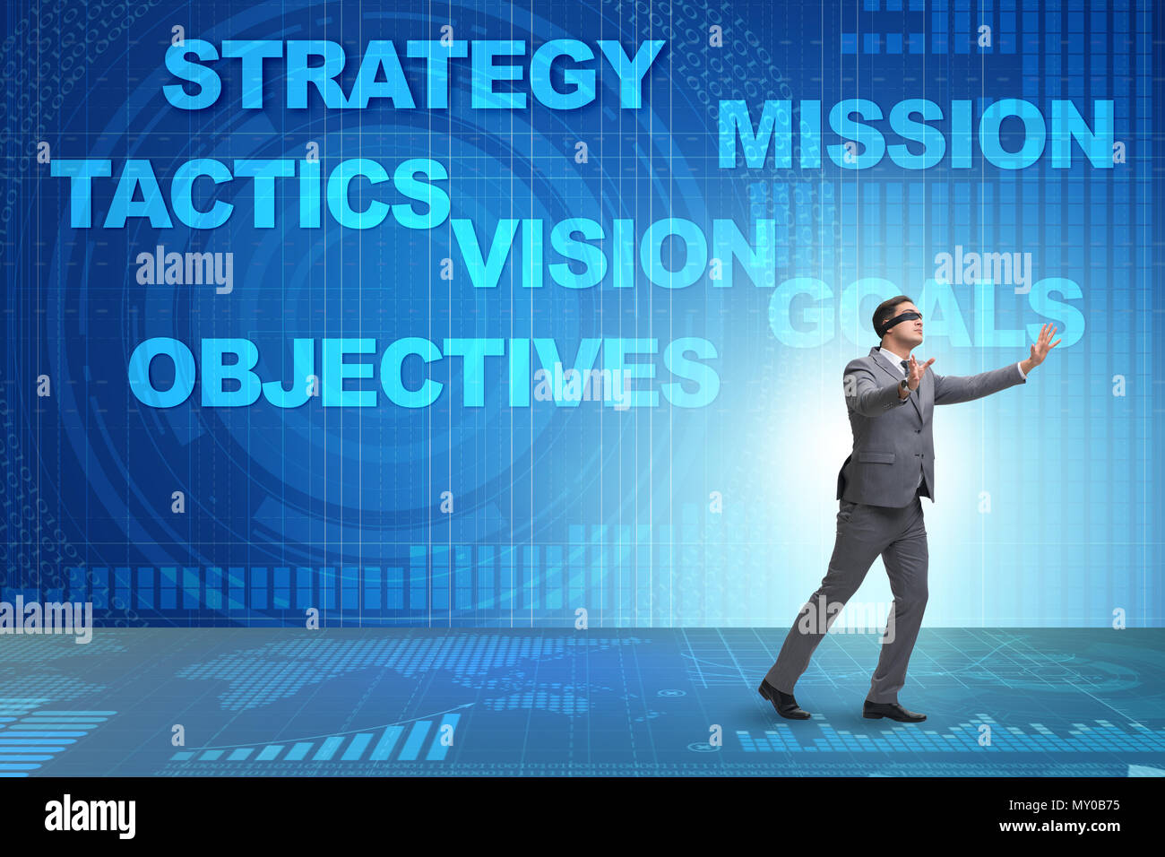 Businessman cannot understand corporate strategy Stock Photo - Alamy
