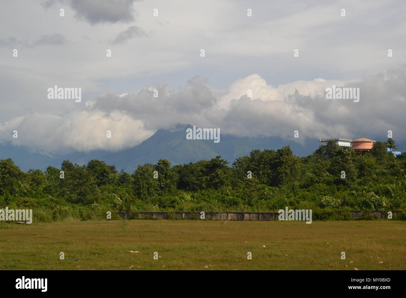 View of Western Ghats at Palakkad Stock Photo