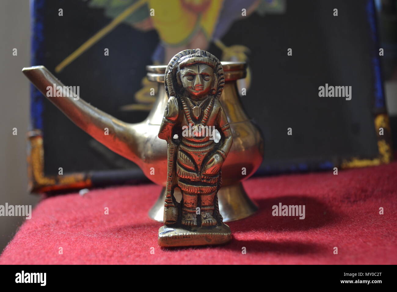 Ancient Idol of Lord Vishnu Stock Photo