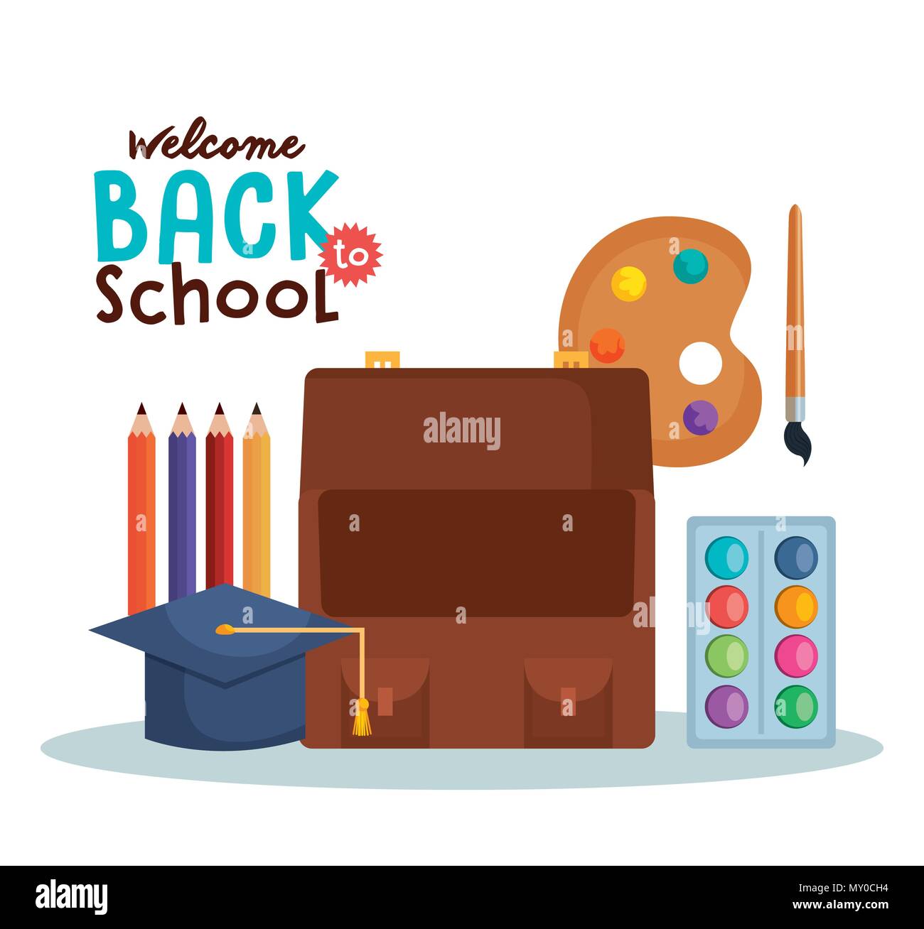 back to school set icons Stock Vector Image & Art - Alamy