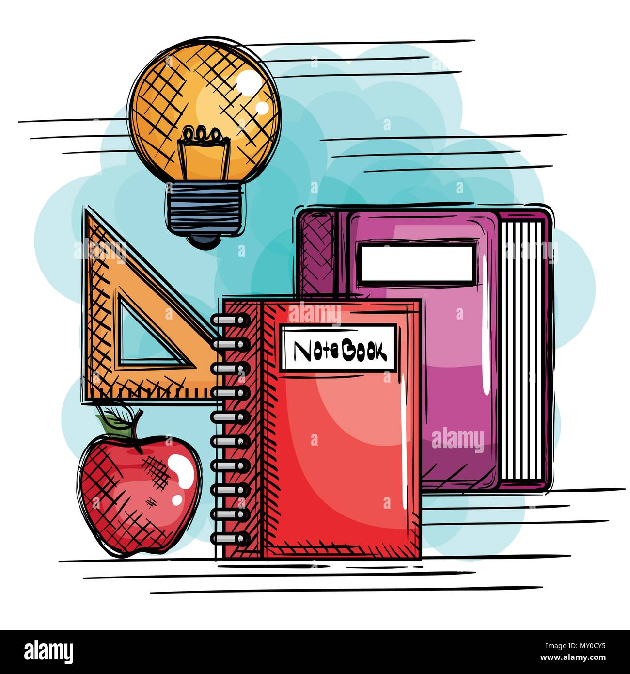 back to school set icons drawings Stock Vector Image & Art - Alamy