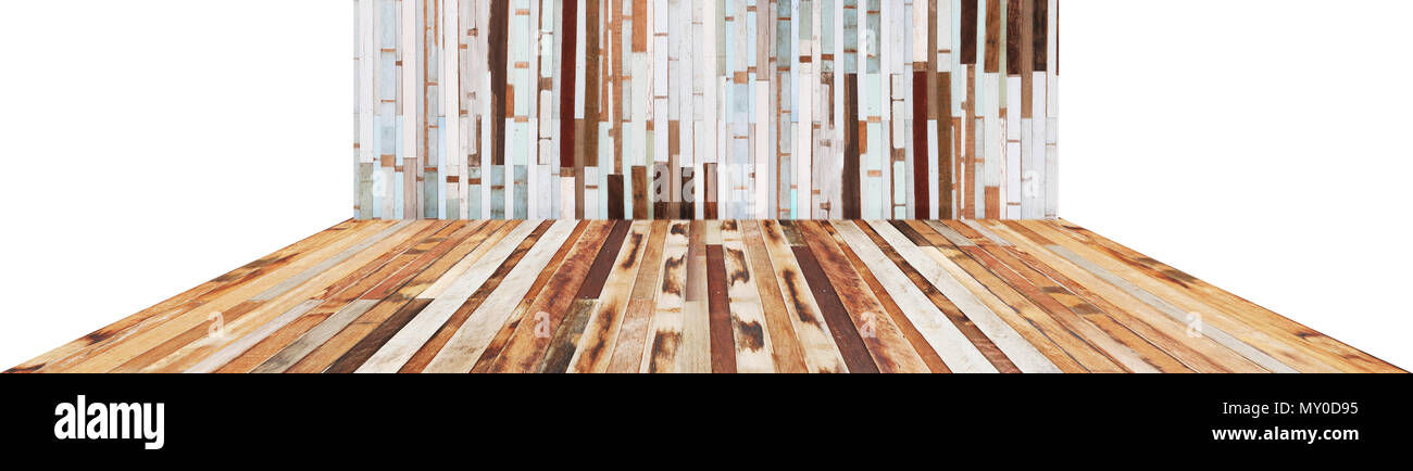 Floor and wall wood plank background Stock Photo - Alamy