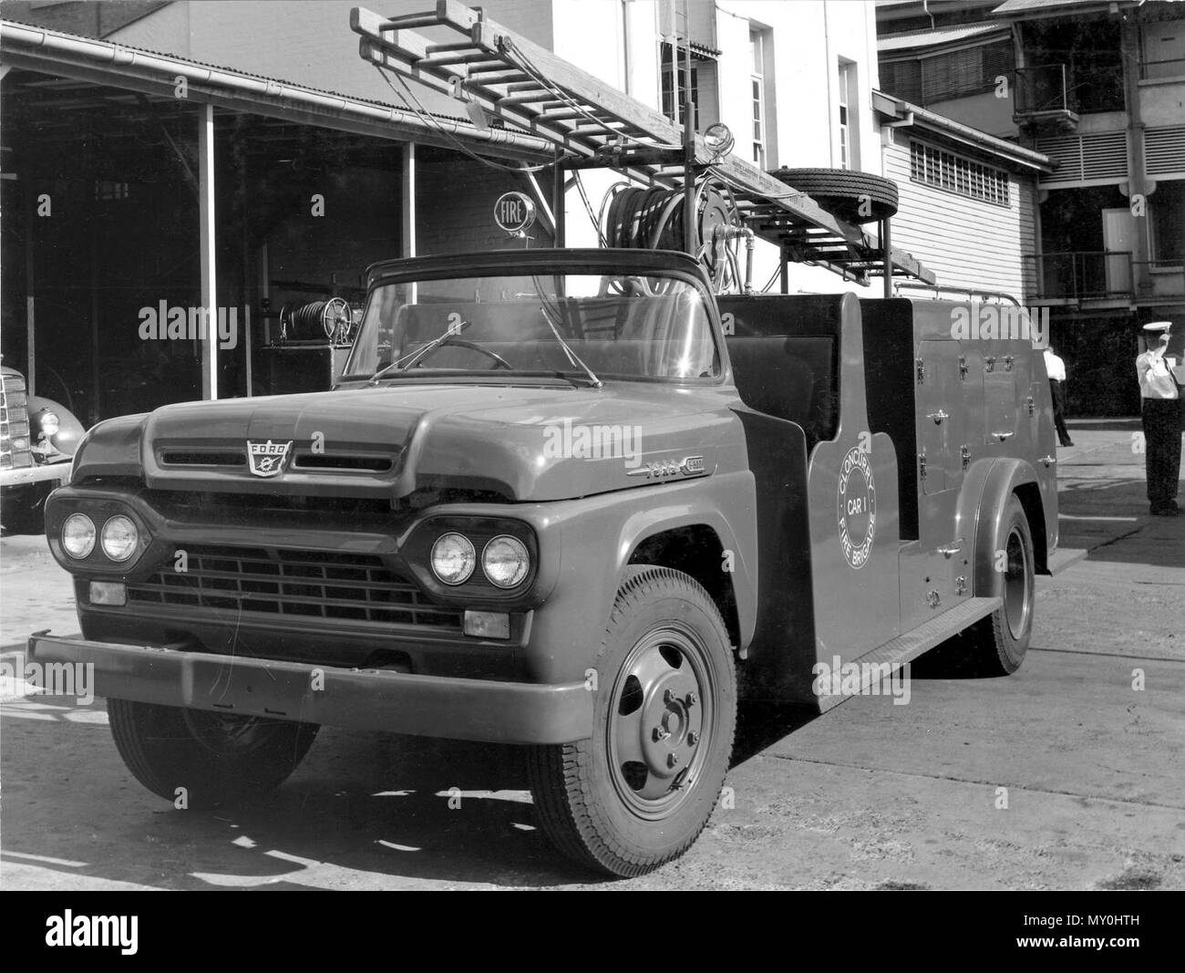 Front View Of New Fire Engine Cloncurry May 1961 Ford F 500 Truck Chassis With A Wormald Body Built For The Cloncurry Fire Brigade Stock Photo Alamy Front View Of New Fire Engine Cloncurry May 1961 Ford F 500 Truck Chassis With A Wormald Body Built For The Cloncurry Fire Brigade Stock Photo Alamy