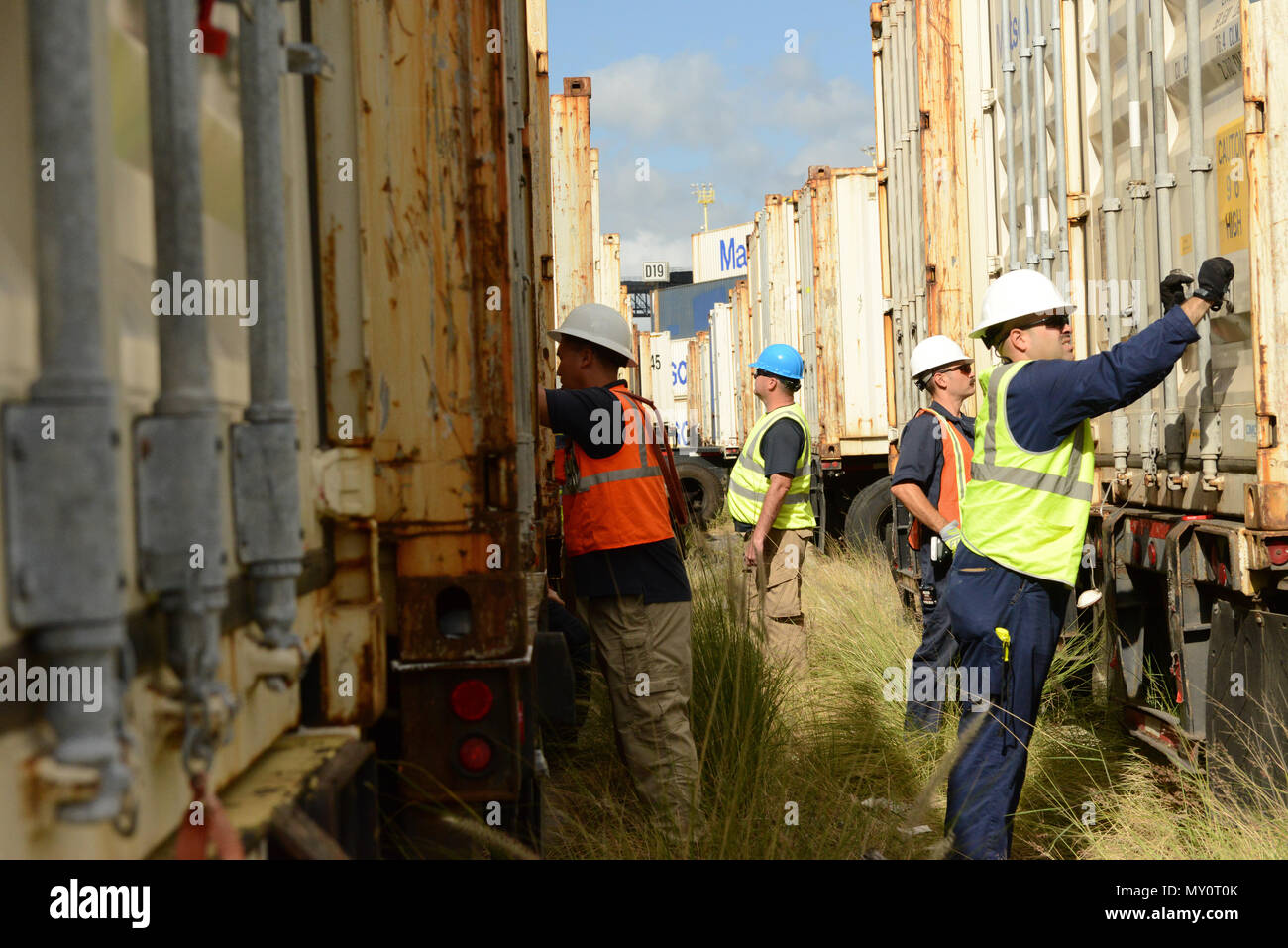 Crewmembers from Coast Guard Sector Honolulu and several partner