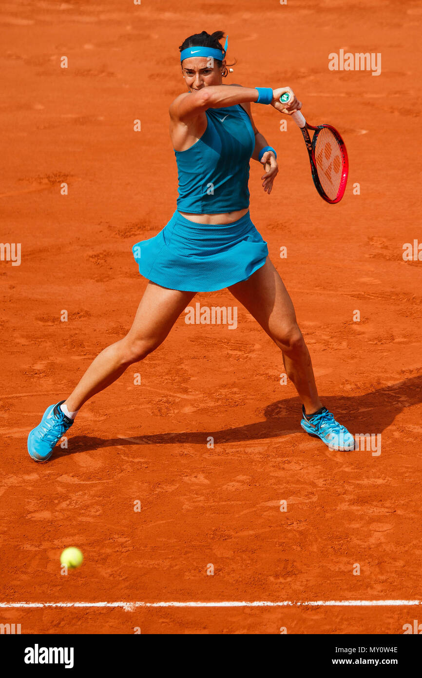 Roland Garros, Paris, France. 4th June, 2018. French Open tennis  tournament; CAROLINE GARCIA(FRA) during French Open on June 04, 2018  Credit: Action Plus Sports/Alamy Live News Stock Photo - Alamy