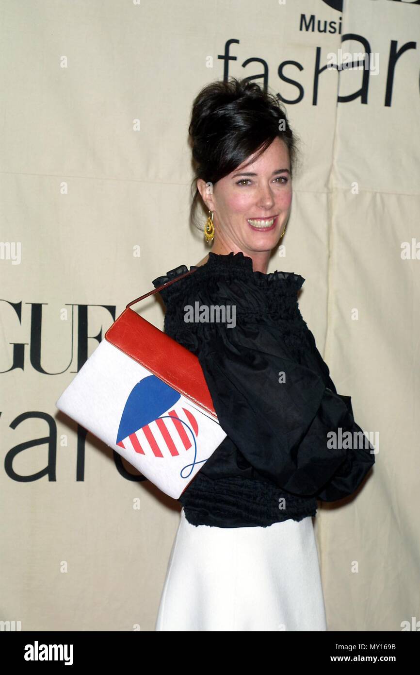 New York, New York, USA. 19th Oct, 2001. Fashion designer KATE SPADE  attends the 2001 VH1