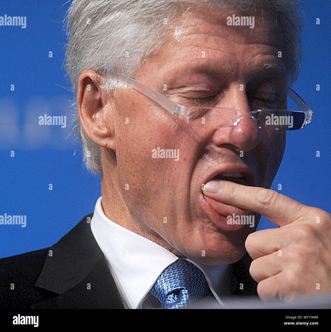 NEW YORK MAY 13 President Bill Clinton in the ballroom at the Sheraton Hotel in midtown