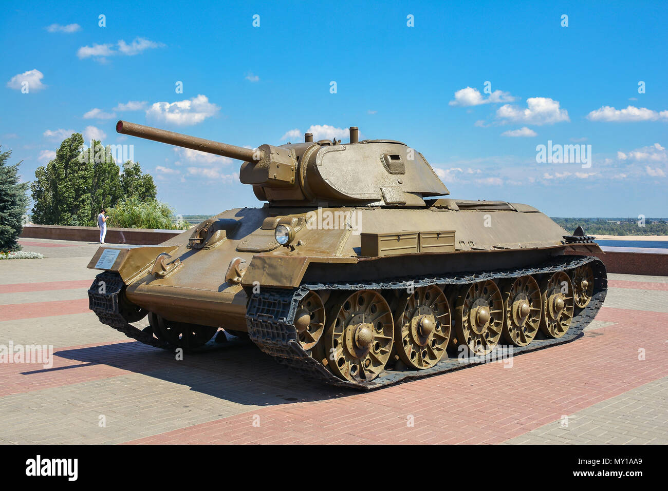 Russia, Volgograd, May 12, 2018 Exhibition of military equipment from the Second World War Stock Photo