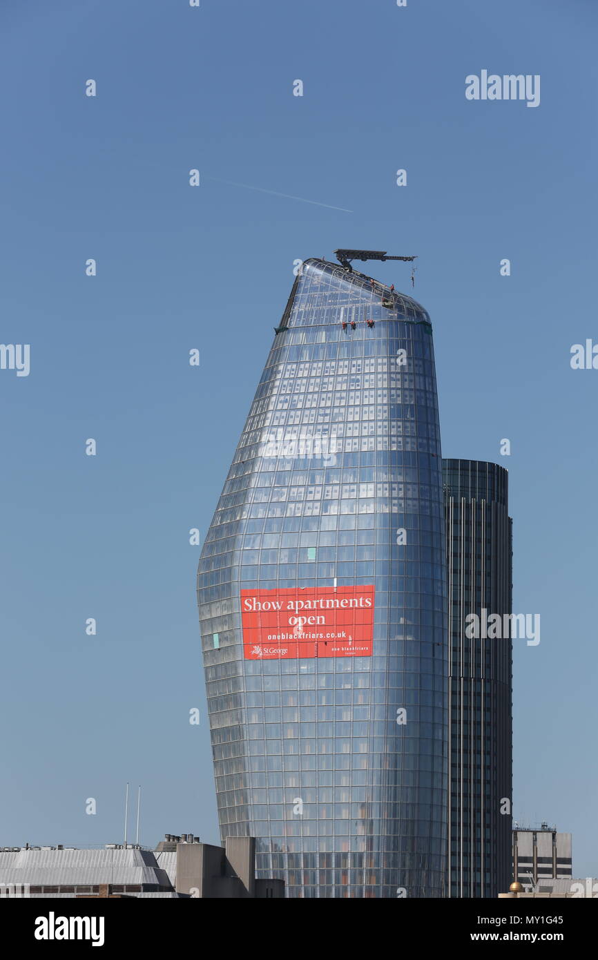 London - May 4, 2018. One Blackfriars, a 52-storey development of 170 m height, built by St. George South London Limited, No. 1 Blackfriars Stock Photo