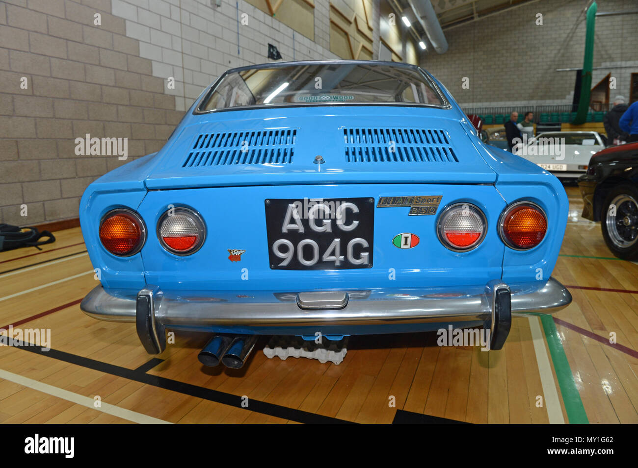 Fiat 850 Coupe Sport also known as the baby Ferrari at the Shetland Classic Car show 2018 Stock Photo