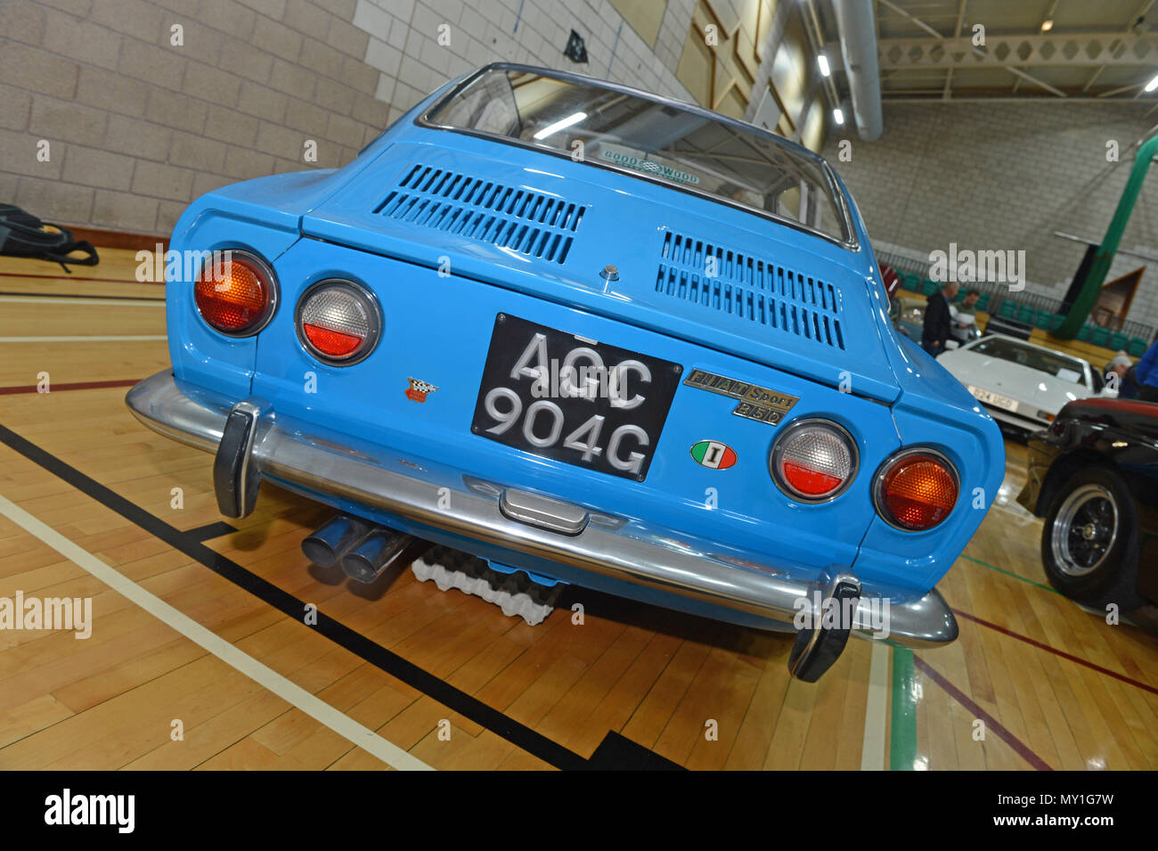 Fiat 850 Coupe Sport also known as the baby Ferrari at the Shetland Classic Car show 2018 Stock Photo