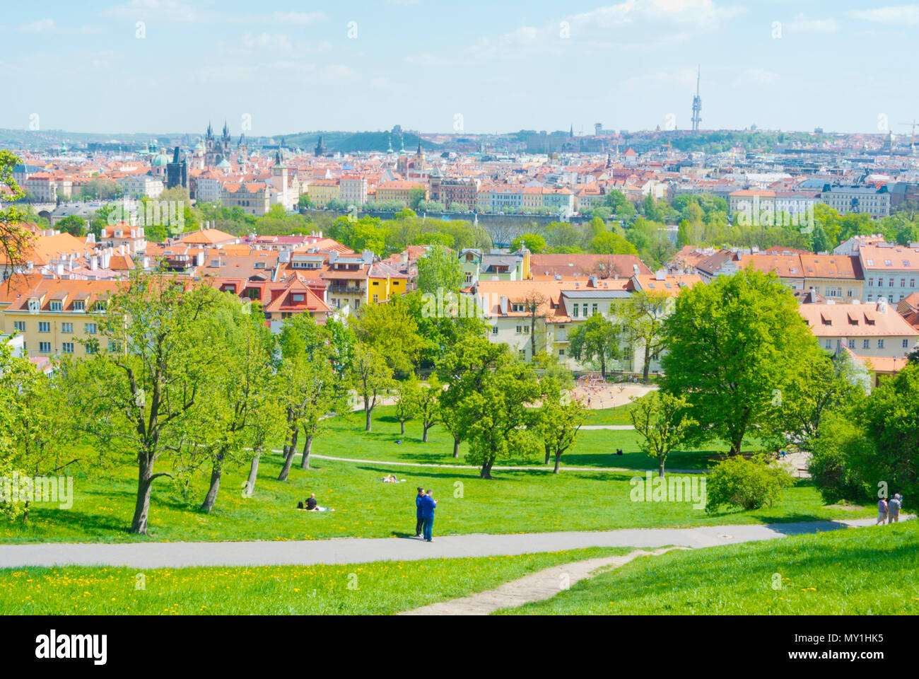 Petrinske sady, Petrin hill park, Prague, Czech Republic Stock Photo
