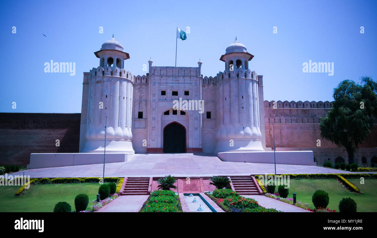 Alamgiri Gate of Lahore fort aka Shahi qila in Lahore, Pakistan Stock Photo