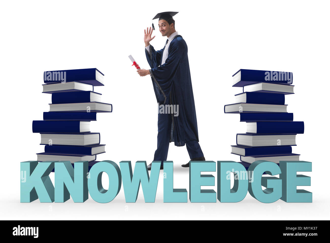 Happy graduate student diploma sitting Cut Out Stock Images & Pictures ...