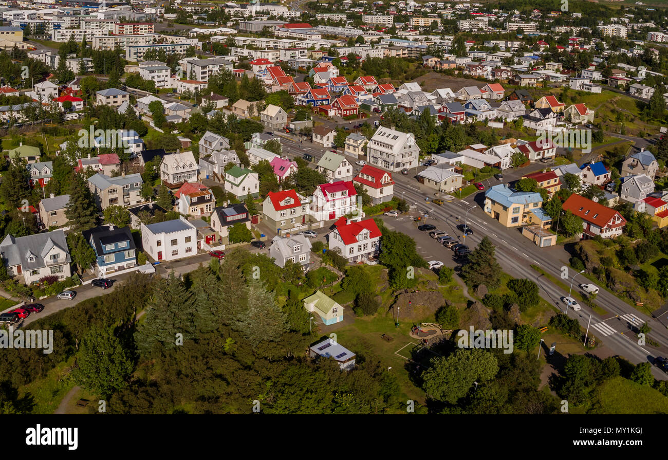 Hafnarfjordur, suburb of Reykjavik, Iceland Stock Photo